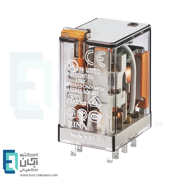 رله شیشه ای 8 پایه 2 کنتاکت 24 ولت DC فیندر کد 55.32.9.024.0094