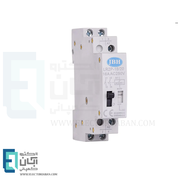 رله ضربه‌ای 2 پل 16 آمپر دستی و اتوماتیک JBH مدل 1NO+1NC کد RL21611A