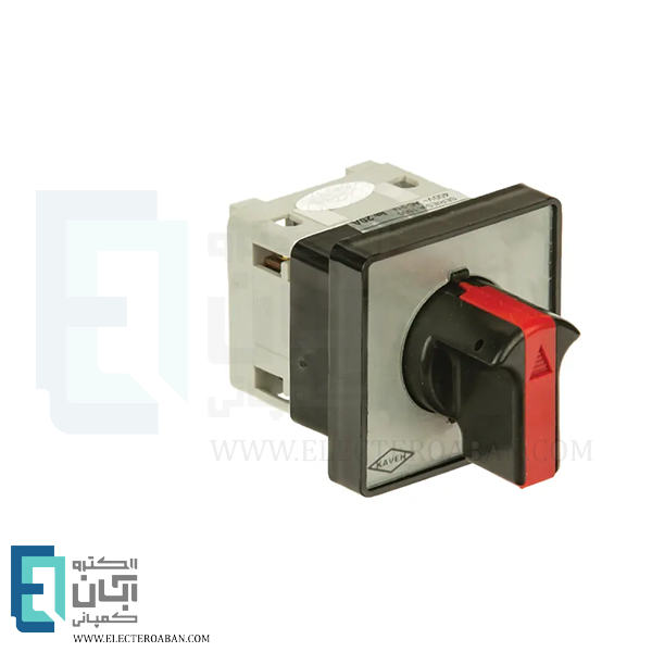 کلید سلکتوری 40 آمپر تکفاز سه حالته با صفر الکترو کاوه کد CMO13