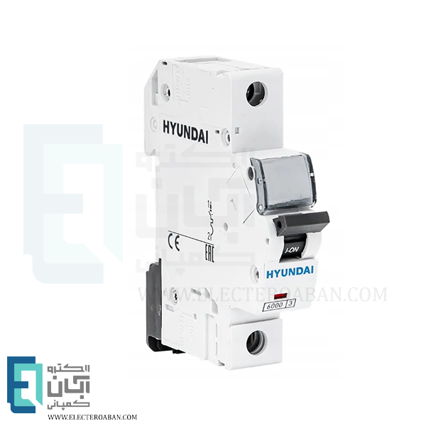 کلید مینیاتوری 63 آمپر تک پل هیوندای کد C63-6KA-1