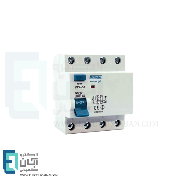 کلید محافظ جان ترکیبی سه پل و نول مگنتیک 40 آمپر پارس فانال مدل PFL29-40A-4/5K