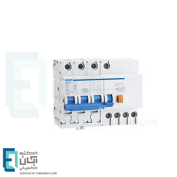 کلید محافظ جان چهار پل 40 آمپر ترکیبی چانت مدل NB1L-4P-30mA