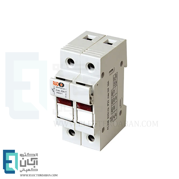 سکسیونر دو پل چراغ‌دار سایز 10 در 38 مدل RFH102LD رعد