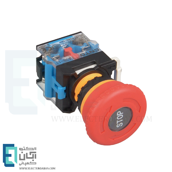 شستی قارچی قفل شو CNTD مدل LA38-11ZS40-C3/FH6-RD