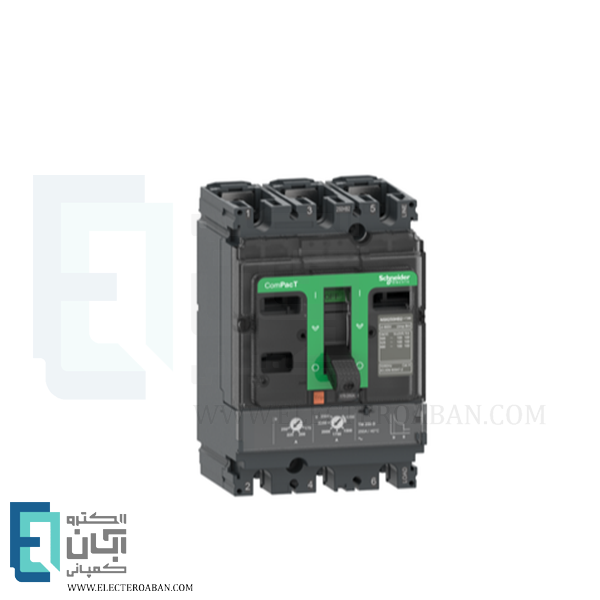کلید اتوماتیک قابل تنظیم 3 پل 40 آمپر 36KA اشنایدر مدل NSX100F کد C10F3TM040