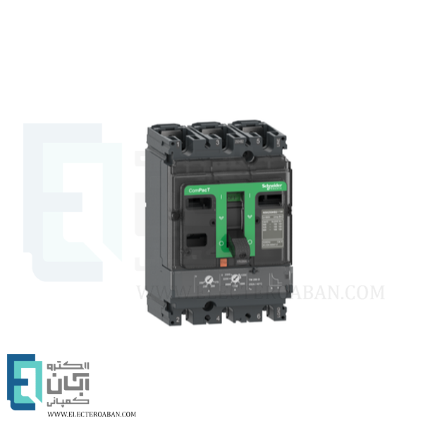 کلید اتوماتیک قابل تنظیم 3 پل 63 آمپر 36KA اشنایدر مدل NSX100F کد C10F3TM063
