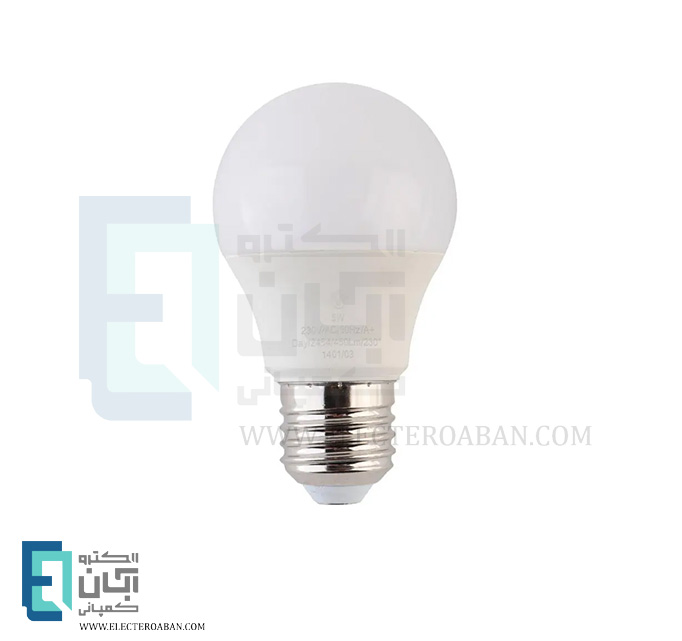لامپ LED کم مصرف حبابی 5 وات پارس شوان پایه E27