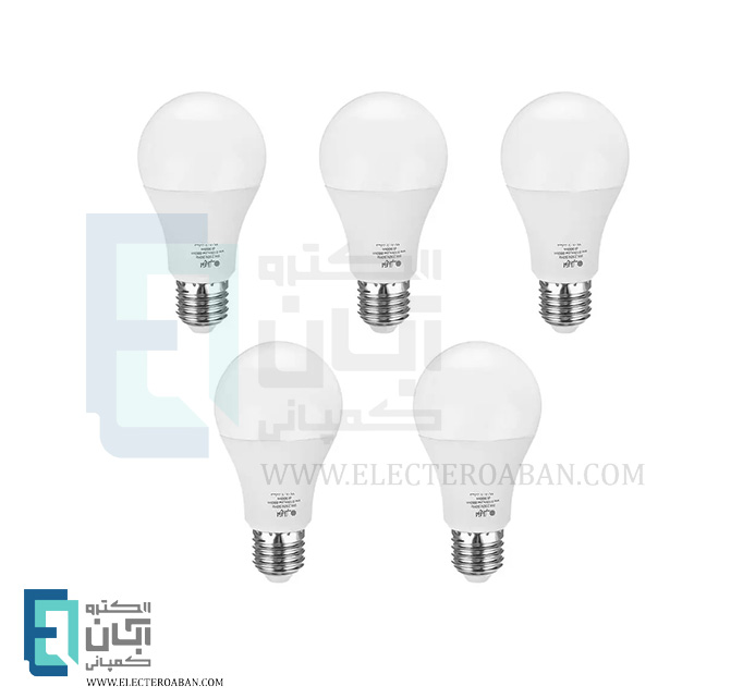 لامپ ال ای دی 9 وات حبابی افراتاب پایه E27 مدل AF-B-0901-9W بسته 5 عددی