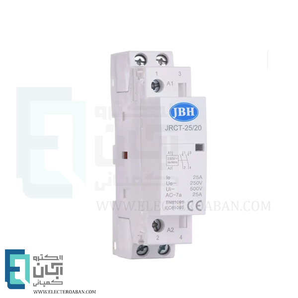 کنتاکتور 2 پل 25 آمپر اتوماتیک JBH مدل 1NO+1NC کد CA202511A