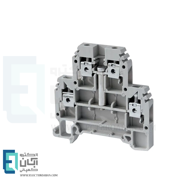 ترمینال ریلی پیچی دو طبقه لینک‌دار سایز 4 مدل RT-SU2.5-4-2L-DRTP2.5-4-L رعد