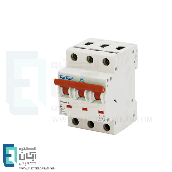فیوز مینیاتوری سه پل 25 آمپر پارس فانال مدل C25-6K-PFN-3P