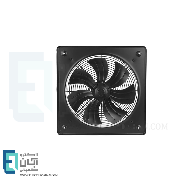 هواکش ایلکای نمره 45 سه فاز هفت پر فلزی دمنده مدل دمنده با قاب کد VIK-45A4T-L