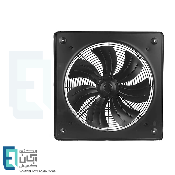 هواکش ایلکای نمره 50 تک فاز هفت پر فلزی دمنده مدل دمنده با قاب کد VIK-50A4S-L