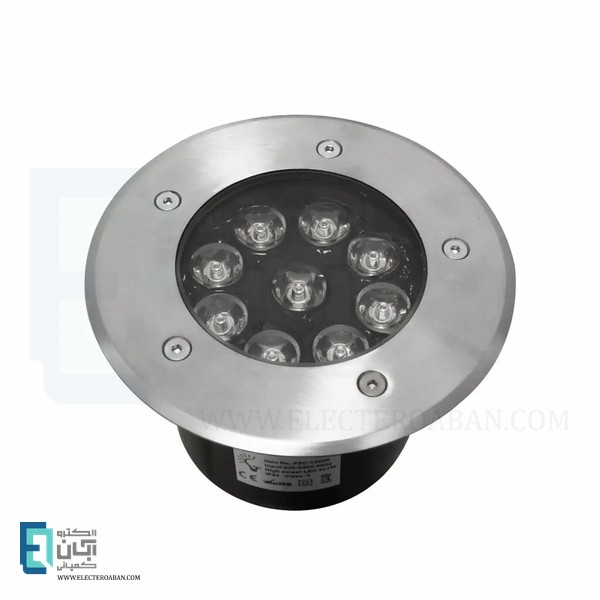چراغ دفنی توکار گرد ۹ وات برش ۱۱٫۶ فاین الکتریک FEC-1500R