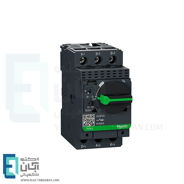 کلید حرارتی مغناطیسی گردان 24 تا 32 آمپر اشنایدر کد GV2P32