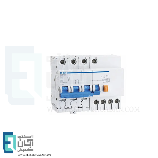 کلید محافظ جان چهار پل 25 آمپر ترکیبی چانت مدل NB1L-4P-30mA