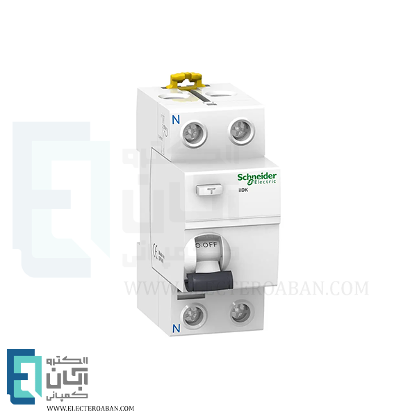 کلید محافظ جان RCCB یک پل + نول 25 آمپر اشنایدر کد A9R50225