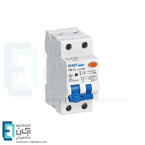 کلید محافظ جان یک پل + نول 25 آمپر ترکیبی چانت مدل NB1L 1P+N