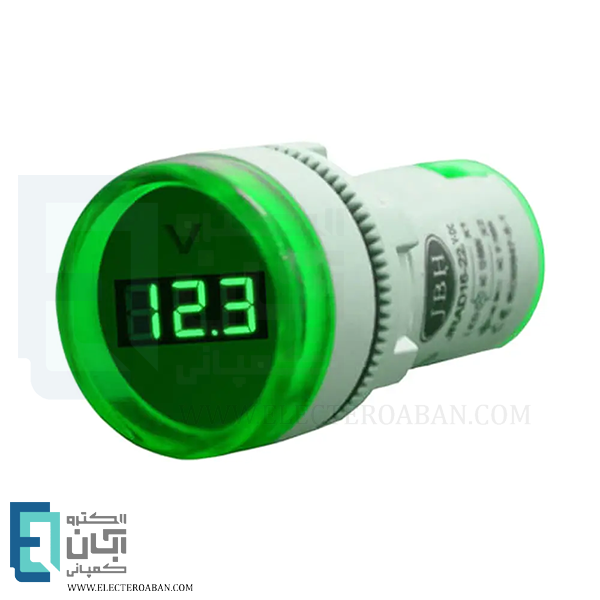 چراغ سیگنال ولت متر DC گرد JBH کد DI 22-VDC-R