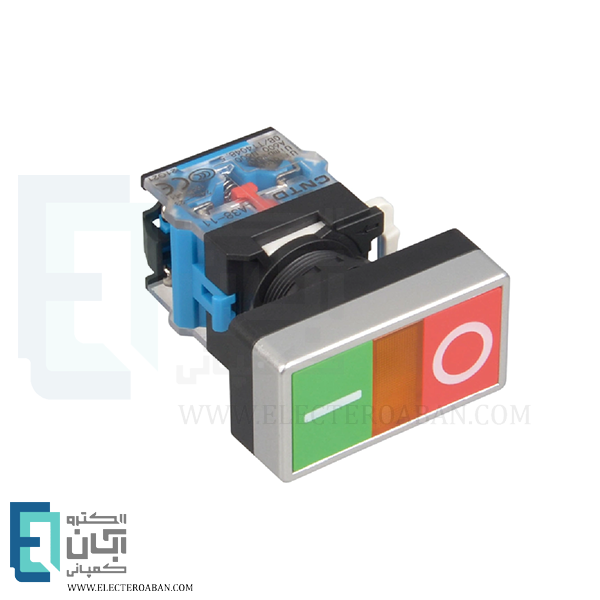 شستی دوبل ساده با طلق سفید CNTD مدل LA38-11PNSW/Q
