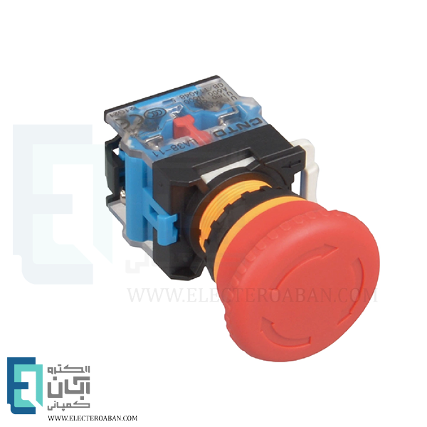 شستی قارچی قفل شو CNTD مدل LA38-11ZS40-C3/RD