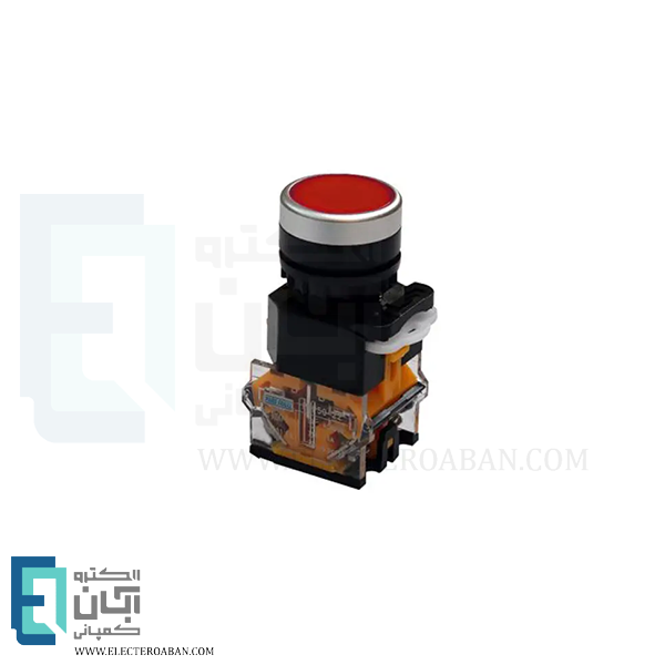 کلید فشاری استوپ چراغ دار دو کنتاکت پارس فانال مدل PFP-50-1NC+1NO