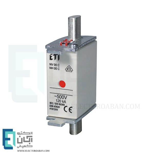 فیوز کاردی با نشانگر 2 آمپر ETI سری NH/NV 00C
