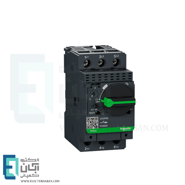 کلید حرارتی مغناطیسی گردان 2.5 تا 4 آمپر اشنایدر کد GV2P08