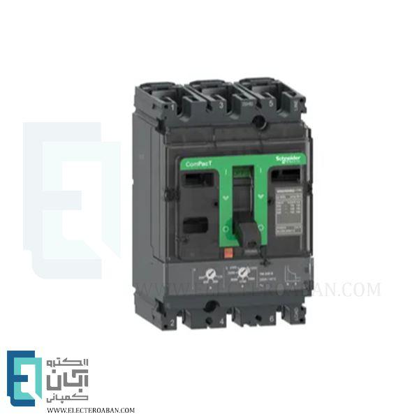 کلید اتوماتیک قابل تنظیم 3 پل 125 آمپر 36KA اشنایدر مدل NSX160F کد C16F3TM125