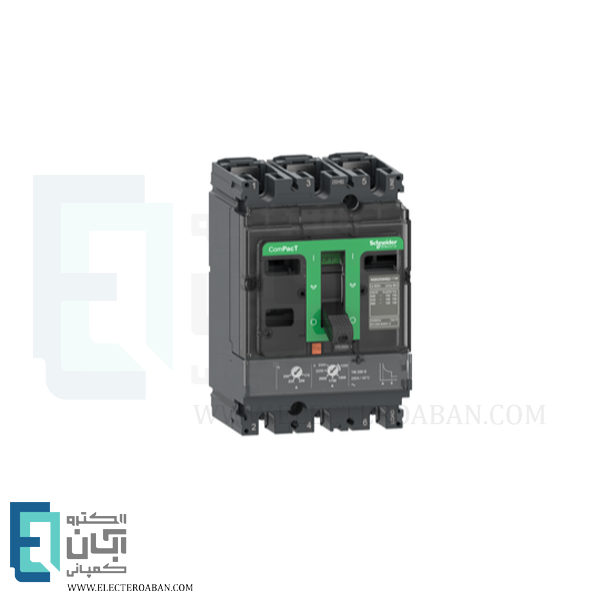 کلید اتوماتیک قابل تنظیم 3 پل 250 آمپر 36KA اشنایدر مدل NSX250F کد C25F3TM250